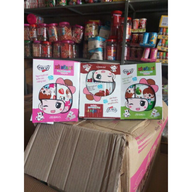 Hộp 20 vỉ kẹo xê sữa