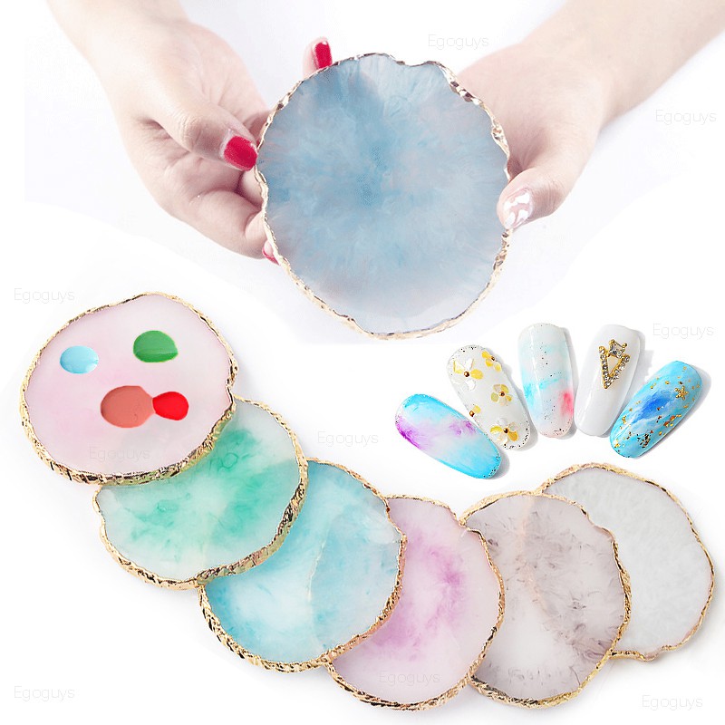 Bảng pha màu sơn móng tay Pffee bằng nhựa resin nhiều màu sắc độc đáo