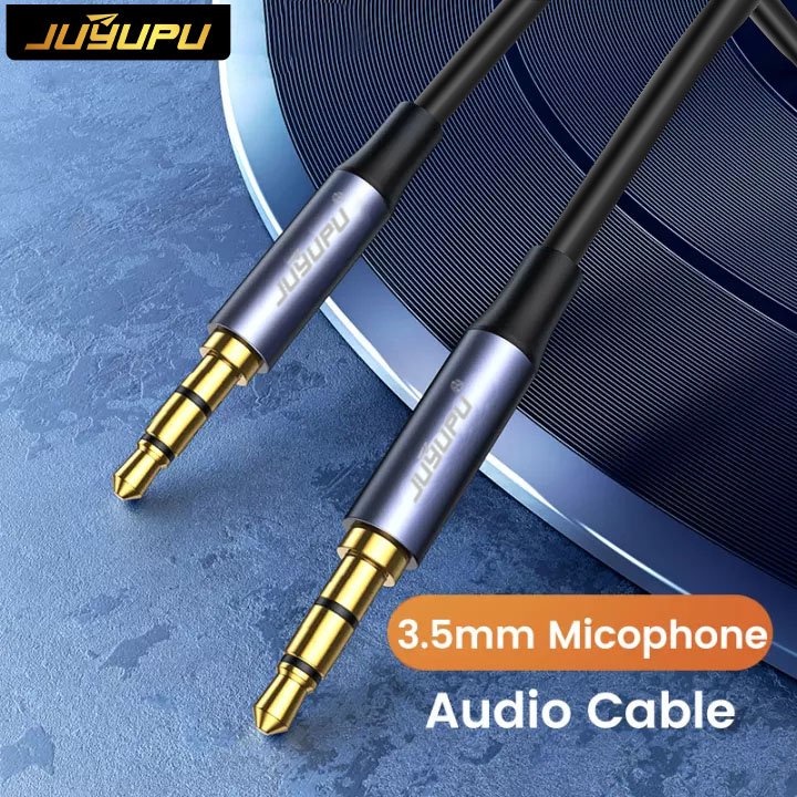 Jack 3.5 mm 2 đầu kết nối âm thanh kim loại dài 1m chuyển đổi từ điện thoại máy tính bảng laptop ra loa cáp aux
