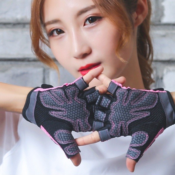 Găng Tay Thể Thao Tập Gym, Găng Tay Tập Tạ Hở Ngón Nữ Cao Cấp
