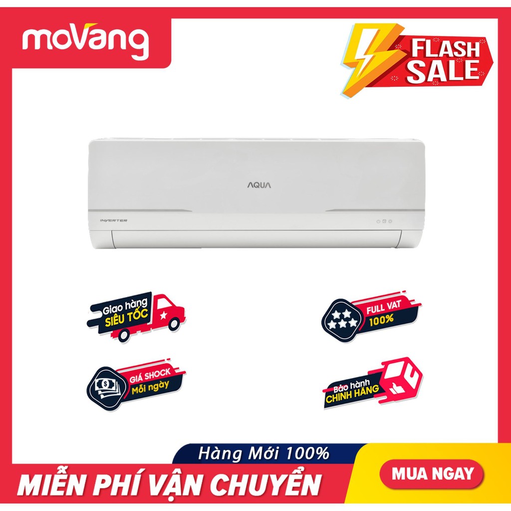 (HCM) Máy lạnh Aqua Inverter 1.5 HP AQA-KCRV12WNM [MIỄN PHÍ CÔNG LẮP ĐẶT]