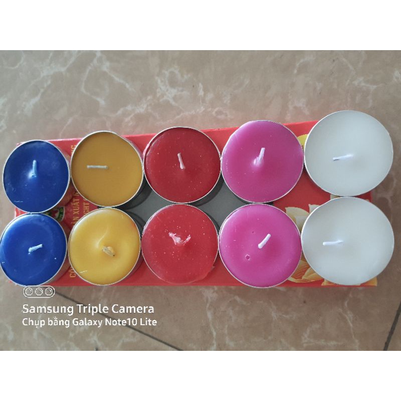 Nến sáp (nến tealight) 10 viên/1 vỉ