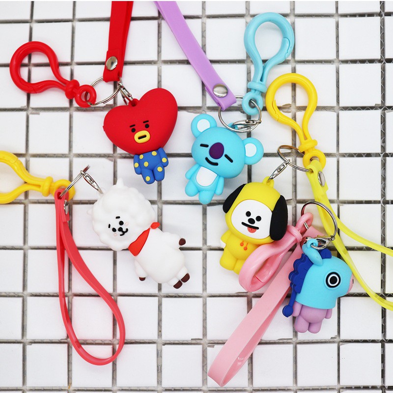 VG Mặt dây chuyền túi BTS Ejiao Keychain BT21 JinNone