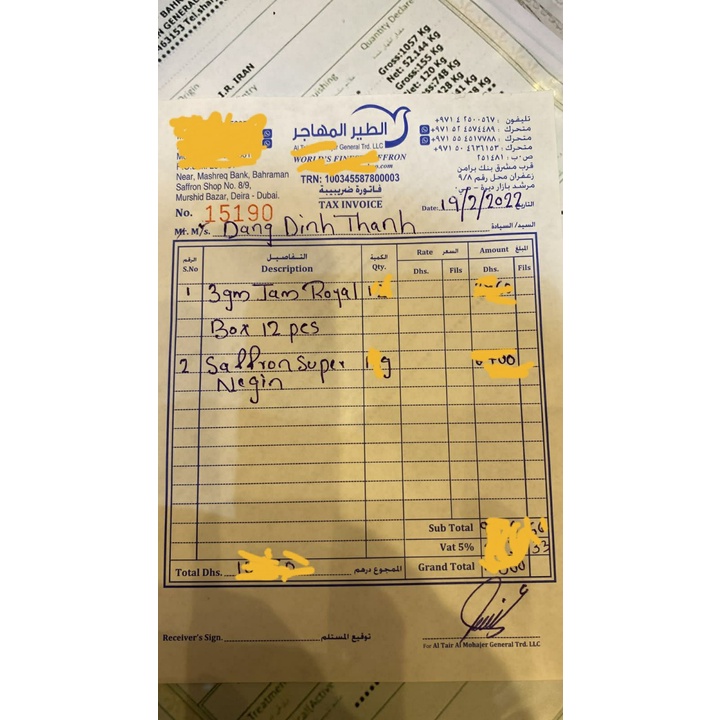 Saffron Bahraman  Nhụy Hoa Nghệ Tây super Negin   hàng Iran Nhập