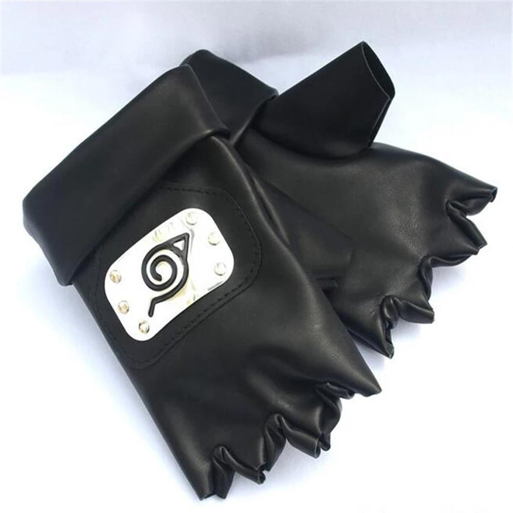 Găng Tay Da PU Màu Đen Hóa Trang Nhân Vật Hatake Kakashi Anime Naruto