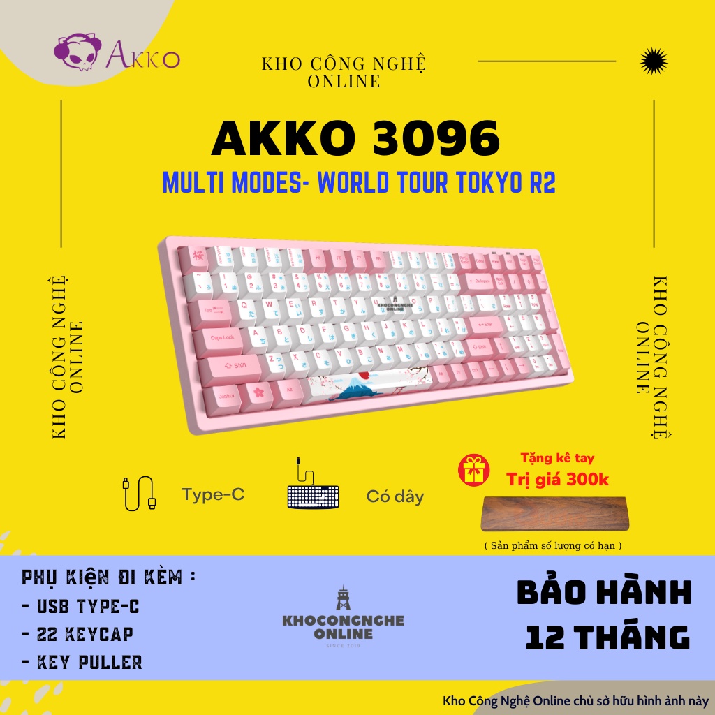 Bàn phím cơ AKKO 3096 World Tour Tokyo R2