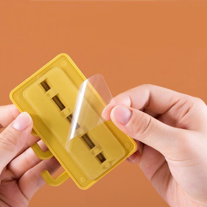 Móc treo đồ dán tường xoay 4 nhánh - Móc dán tường xoay cây thông 4 nhánh tiện lợi