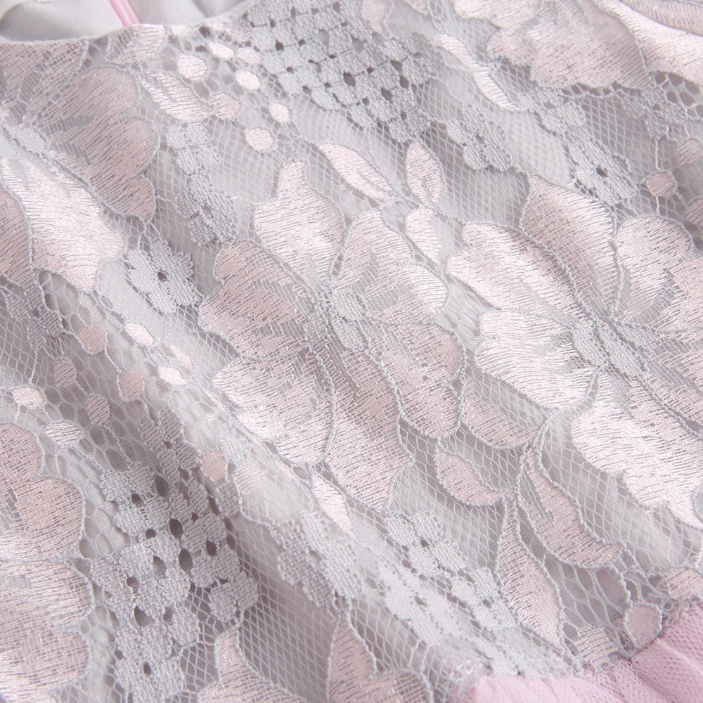 Đầm ren công chúa dự tiệc SANLUTOZ phong cách thời trang xuân hè cho bé gái