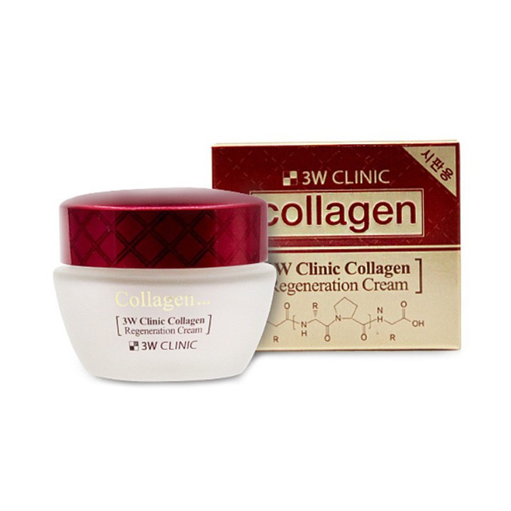 [Mã INCU50 giảm 50k đơn 250k] Kem dưỡng trắng da chống lão hóa 3W Clinic Collagen Regeneration Cream Hàn Quốc 60ml | BigBuy360 - bigbuy360.vn
