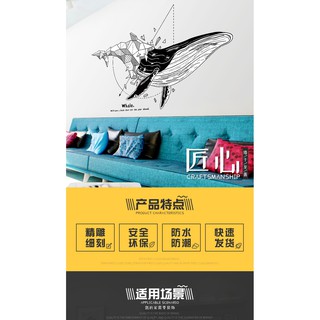 Giấy Dán Tường Trang Trí Hình Cá Voi