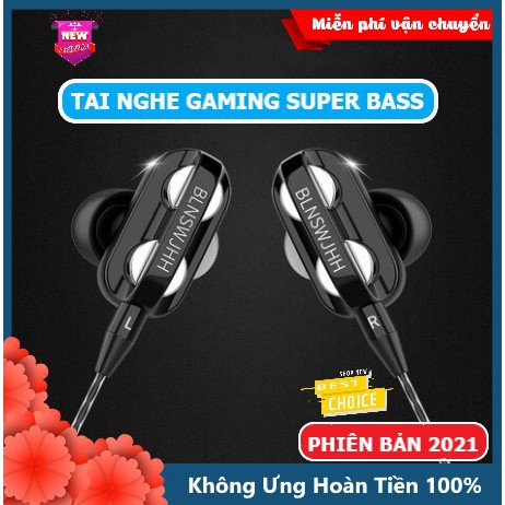 Tai nghe nhét tai có dây cho điện thoại máy tính WJHH Super Bass 2020 phiên bản mới cho âm thanh nghe nhạc cực đã