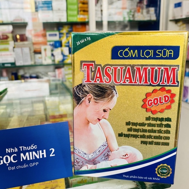Cốm lợi sữa TASUAMUM GOLD (Hộp 20 gói) cho mẹ sau sinh , Tasuamum Cốm lợi sữa