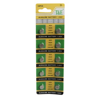 Vỉ 10 Pin cúc áo Alkaline AG3 – SR41 – LR41 – LR736