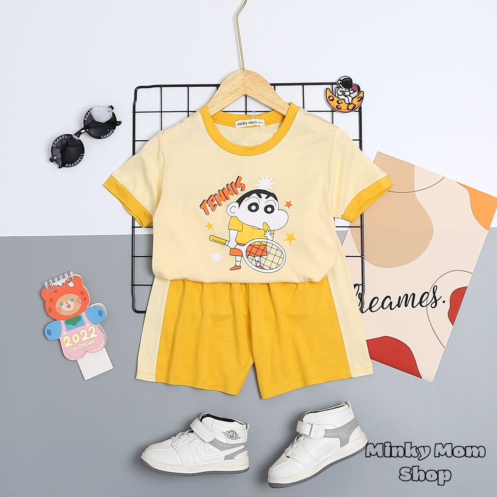 ✨Size(9-32Kg)✨FREE SHIPBộ MinKy Mom Thun Lạnh Dể Thương Cho Bé Gái Bé Trai, Đủ Màu