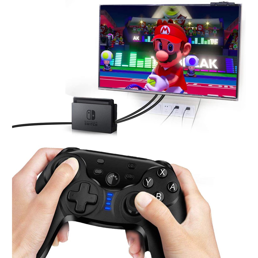 Bộ điều khiển trò chơi Bluetooth không dây Nintendo Switch Công Tắc Điều Khiển Không Dây Cho Nintendo Switch , Hipipooo Tay Cầm Chơi Game Không Dây Bluetooth, Bộ Điều Khiển Công Tắc Với Hai Phím Điều Khiển Chức Năng Turbo Rung Con Quay Hồi Chuyển