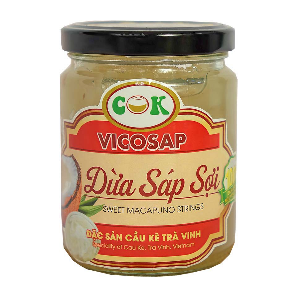 Dừa sáp sợi hũ 220ml Vicosap -Dearsieure