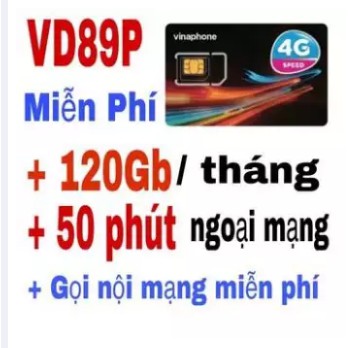 [Miễn phí 1 năm] SIM 4G Vinaphone 2GB/ngày, gọi nội mạng 20p và liên mạng 50p ( VD8912T/12D60G )