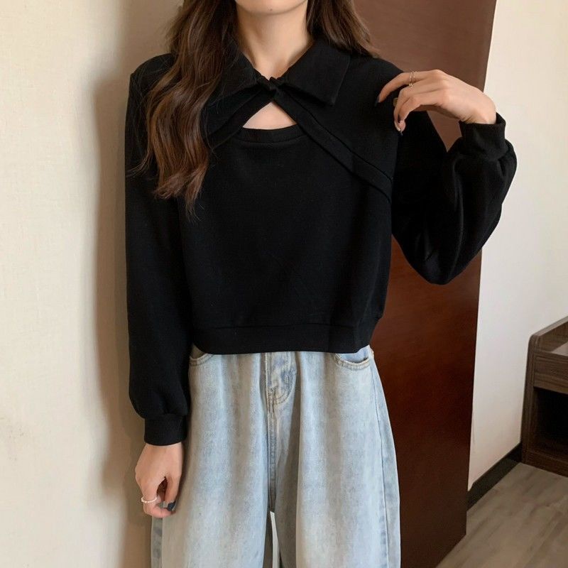 COZOK Áo polo Dài Tay Màu Trơn Hợp Thời Trang Dễ Phối Đồ