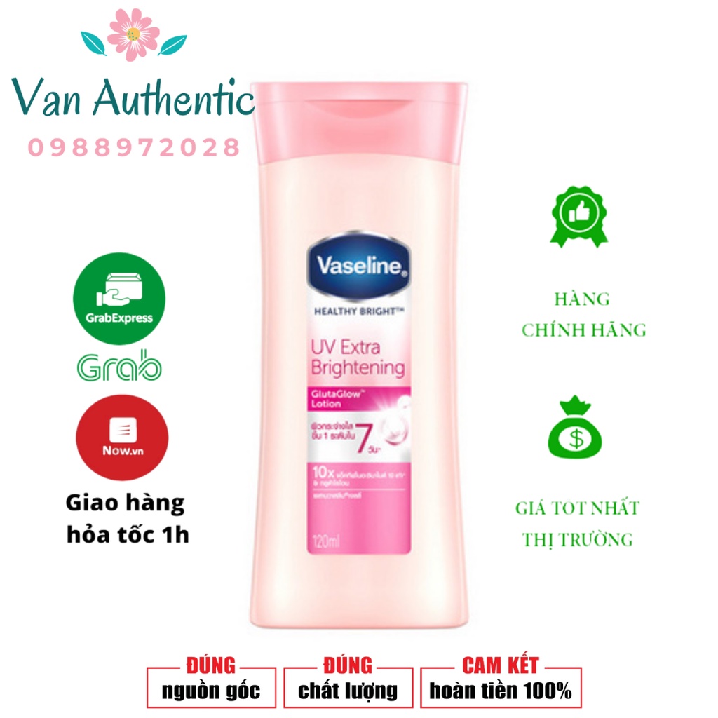 Dưỡng thể trắng da Vaseline hồng Thái Lan 120ml