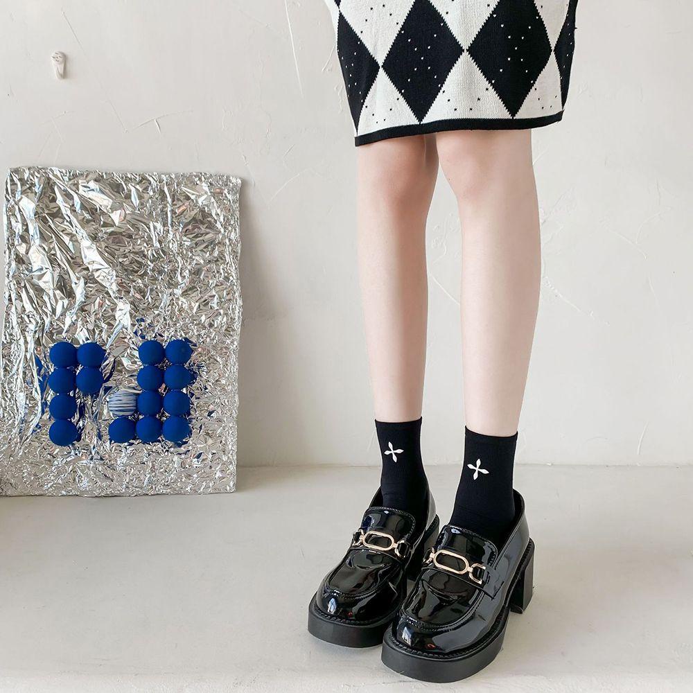 Vớ Lụa Ống Đan Chéo Họa Tiết JK Nhật Bản Harajuku Thoải Mái Cho Nữ