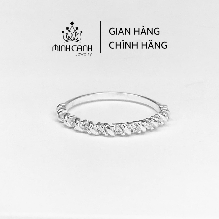 Nhẫn Bạc Nữ Xoắn Đính Đá - Minh Canh Jewelry