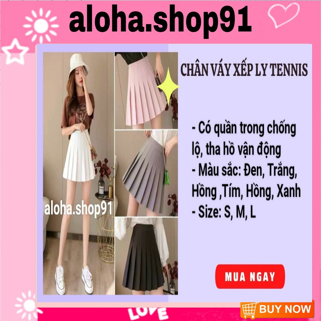Chân váy xếp ly Tennis dáng ngắn đẹp nhất - chân váy xòe aloha.shop91 (có ảnh thật cực đẹp)