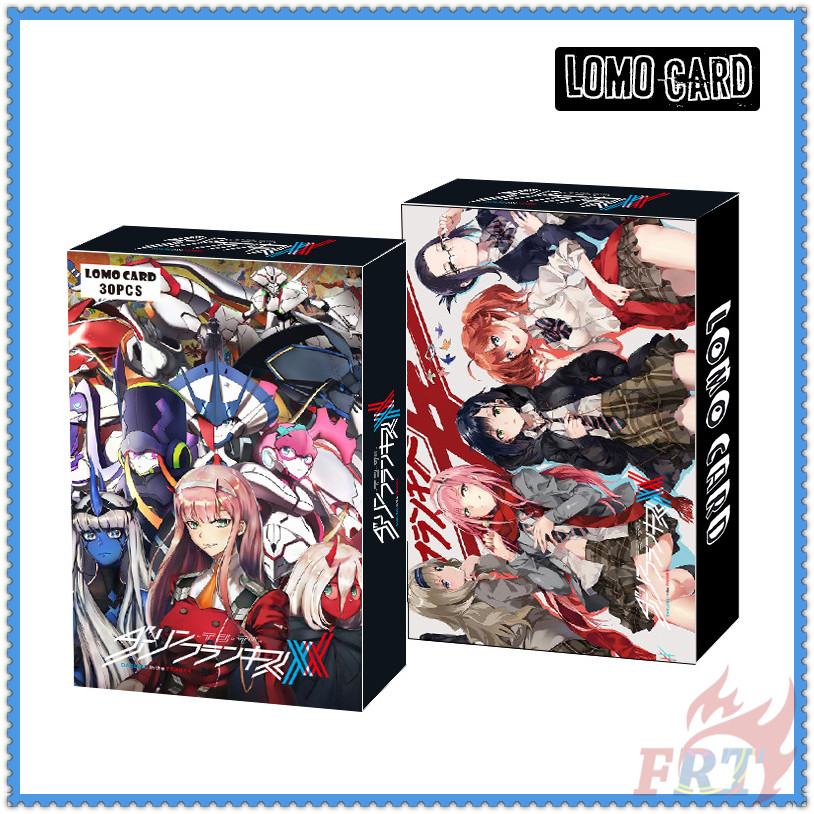 Hộp 30 Cái/ Hộp ✪ Bộ Hình Thẻ Lomo Hoạt Hình DARLING In The FRANXX ✪ Bưu Thiếp Mini Kích Thước 5.5cm*8.8cm Dùng Làm Quà Tặng