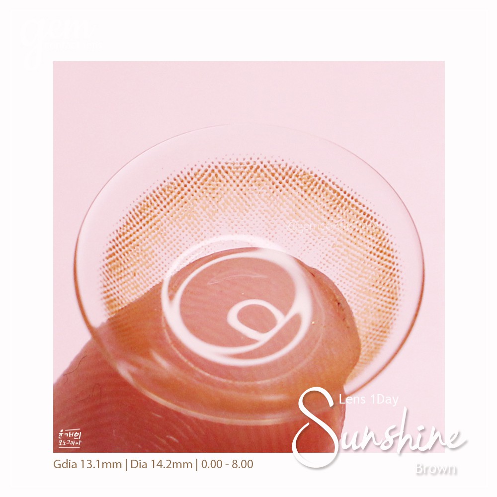 [Lens 1 ngày] Áp tròng SUNSHINE BROWN - OLENS KOREA - Lens Tự Nhiên ẩm cao Không Giãn Tròng, Phù Hợp Cho Mắt Nhạy Cảm