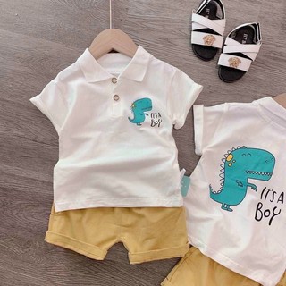 BỘ KHỦNG LONG QUẦN KAKI CHO BÉ