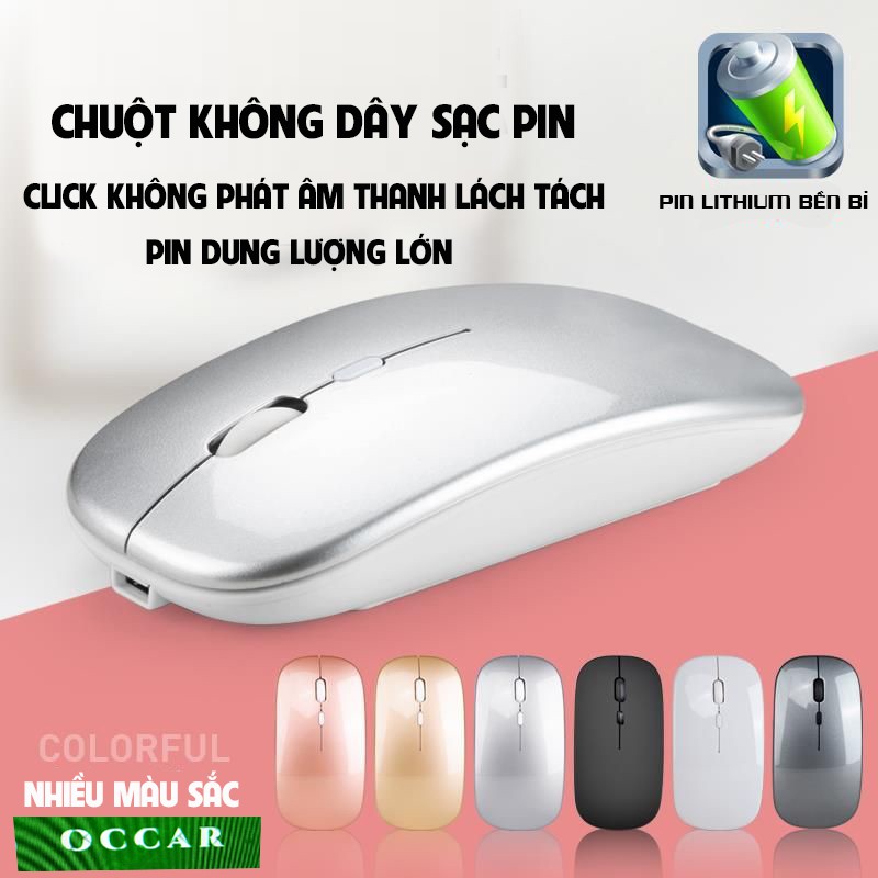 Combo Chuột Không Dây Có Bluetooth Bản Nâng Cấp Và Cốc Sạc 3 Cổng USB, Không Dùng Pin, Không Âm Thanh, Không Phát Quang.