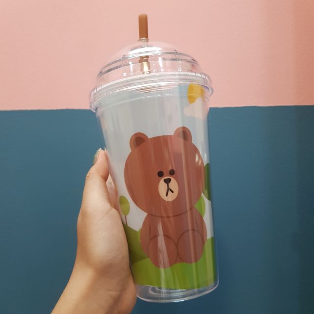 Hàng limited_ Ly uống nước 2 lớp Brown Cony Sally_Hàng Nhập