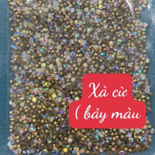 Đá nail- Đá chân nhọn Trắng, xà cừ làm nhuỵ hoa bột nail