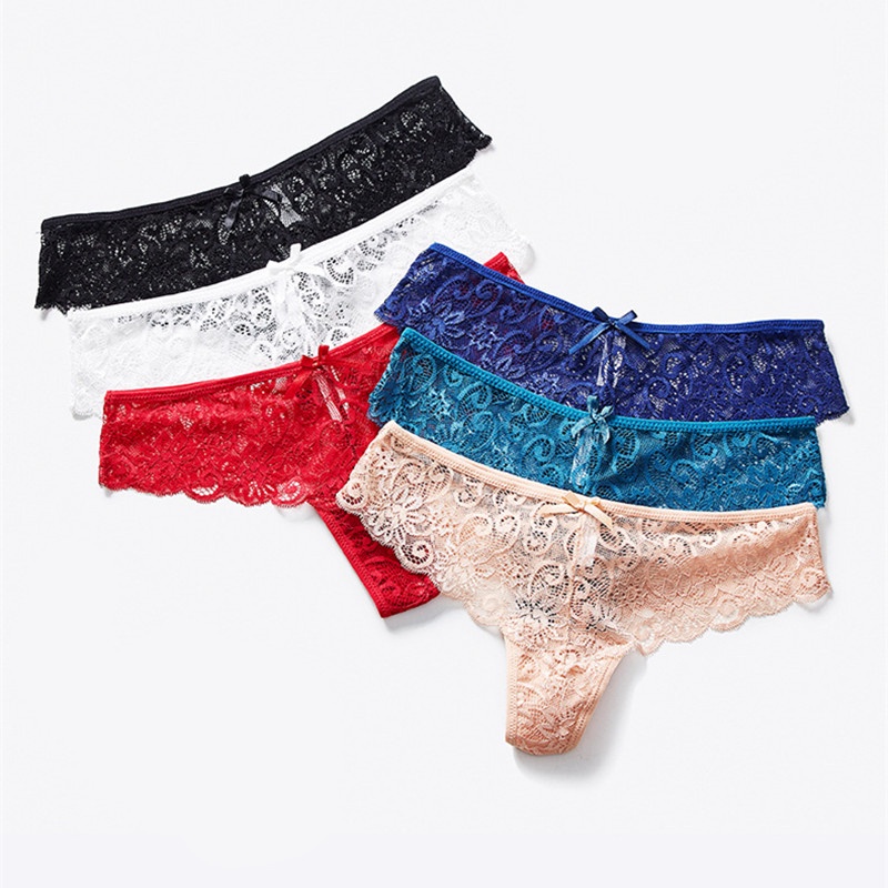 AOFEIQIKE AOFEIQIKE Quần Lót Cotton Lưng Thấp Phối Ren Không Đường May Thoải Mái Hàng Mới Dành Cho Bạn Nữ