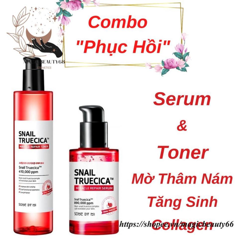 Nước Hoa Hồng Cân Bằng Da, Giúp Da Săn Chắc Chiết Xuất Ốc Sên Some By Mi Snail Truecica Miracle Repair Toner 135ml