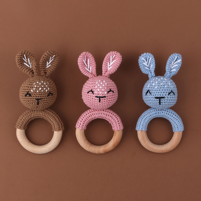 Đồ Chơi Ngậm Mọc Răng Chất Liệu Cotton Hình Động Vật Đáng Yêu Cho Bé