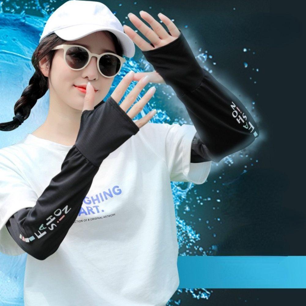 Găng Tay Chống Nắng Chống Tia UV Bằng Lụa Lạnh Cho Nữ