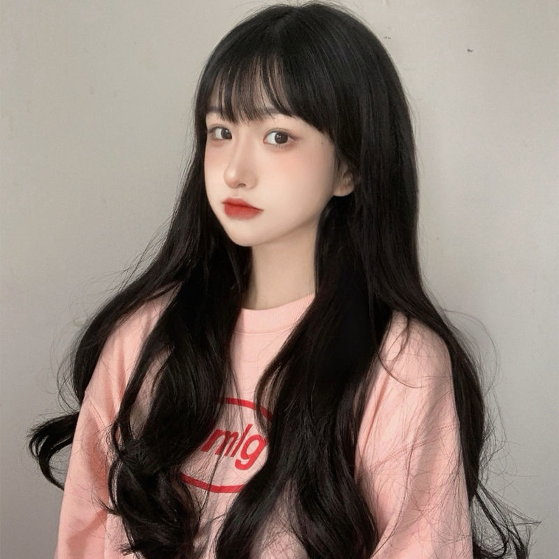 Bộ Tóc Giả Dài Xoăn Gợn Sóng Phong Cách lolita