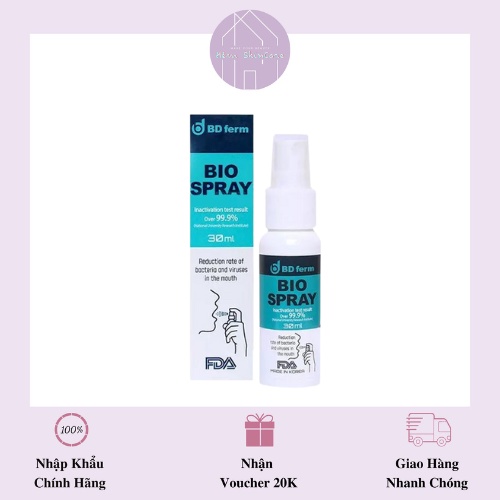 BDFerm Bio-Spray-Xịt họng sinh học khử khuẩn- 30ml