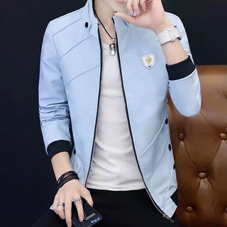 ÁO KHOÁC KAKI NAM BOMBER JACKET BA MÀU KEM/ĐEN/XANH HÀNG SIÊU ĐẸP - KAKI DÀY