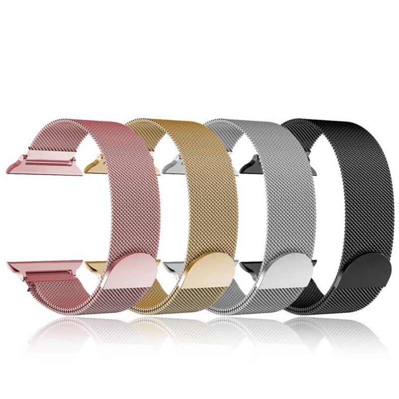 Dây Đeo Inox Cho Đồng Hồ Thông Minh For apple Watch Series 7 6 41MM 45MM Dây đeo Milanese bằng thép không gỉ cho đồng hồ for Apple iwatch Series 1 / 2 / 3 42mm 38mm 4 5 6 SE 40mm 44mm T500