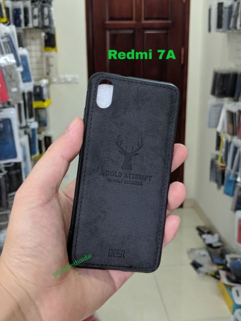 Ốp lưng Xiaomi Redmi 7A  FREESHIP Từ 50k chống sốc vải đầu hươu