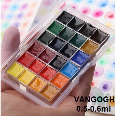 Pocket màu nước Van Gogh pearl ngọc trai set mini 12/24/32/40/72 màu dung tích 0.5ml