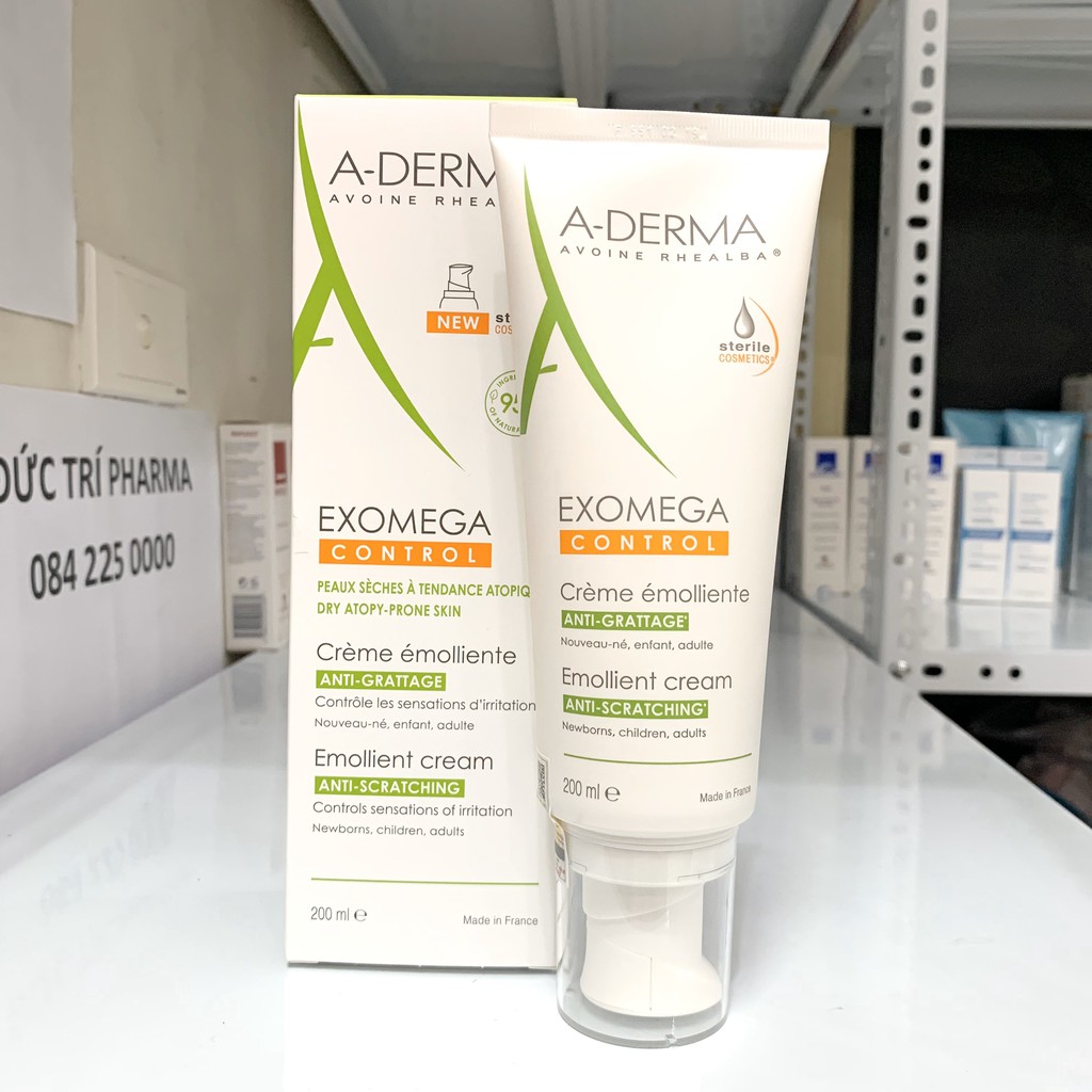 Kem dưỡng ẩm Aderma Exomega Control A-derma dành cho da khô, da cơ địa (chàm thể tạng)