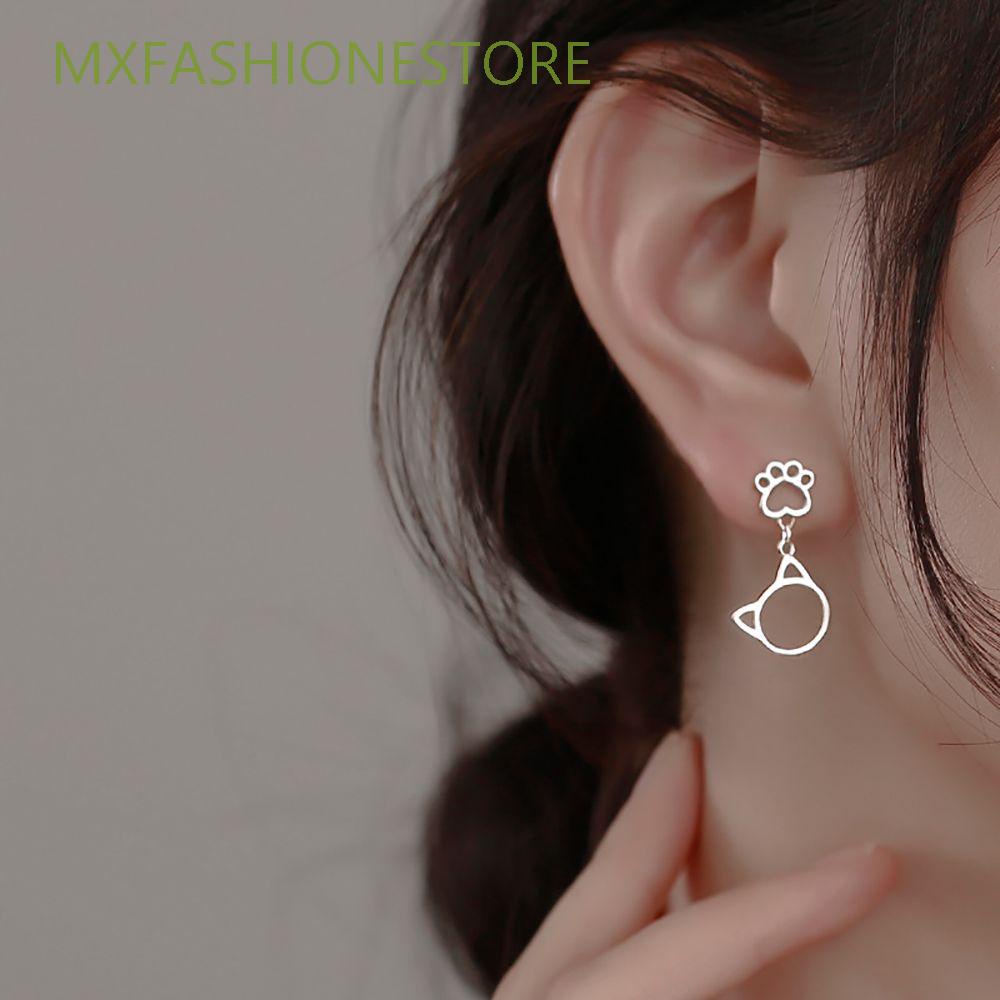 Bông Tai Hình Dấu Chân Mèo Dễ Thương Phong Cách Hàn Quốc Thời Trang Cho Nữ