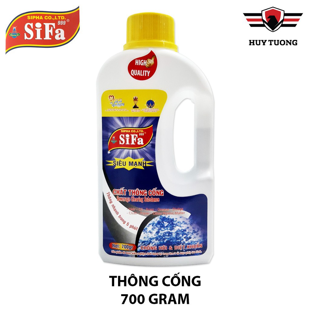 Chất thông tắc cống và thông tắc bồn cầu Toilet Sifa 700g / 800g / 1400g / 1600g cao cấp - Huy Tưởng