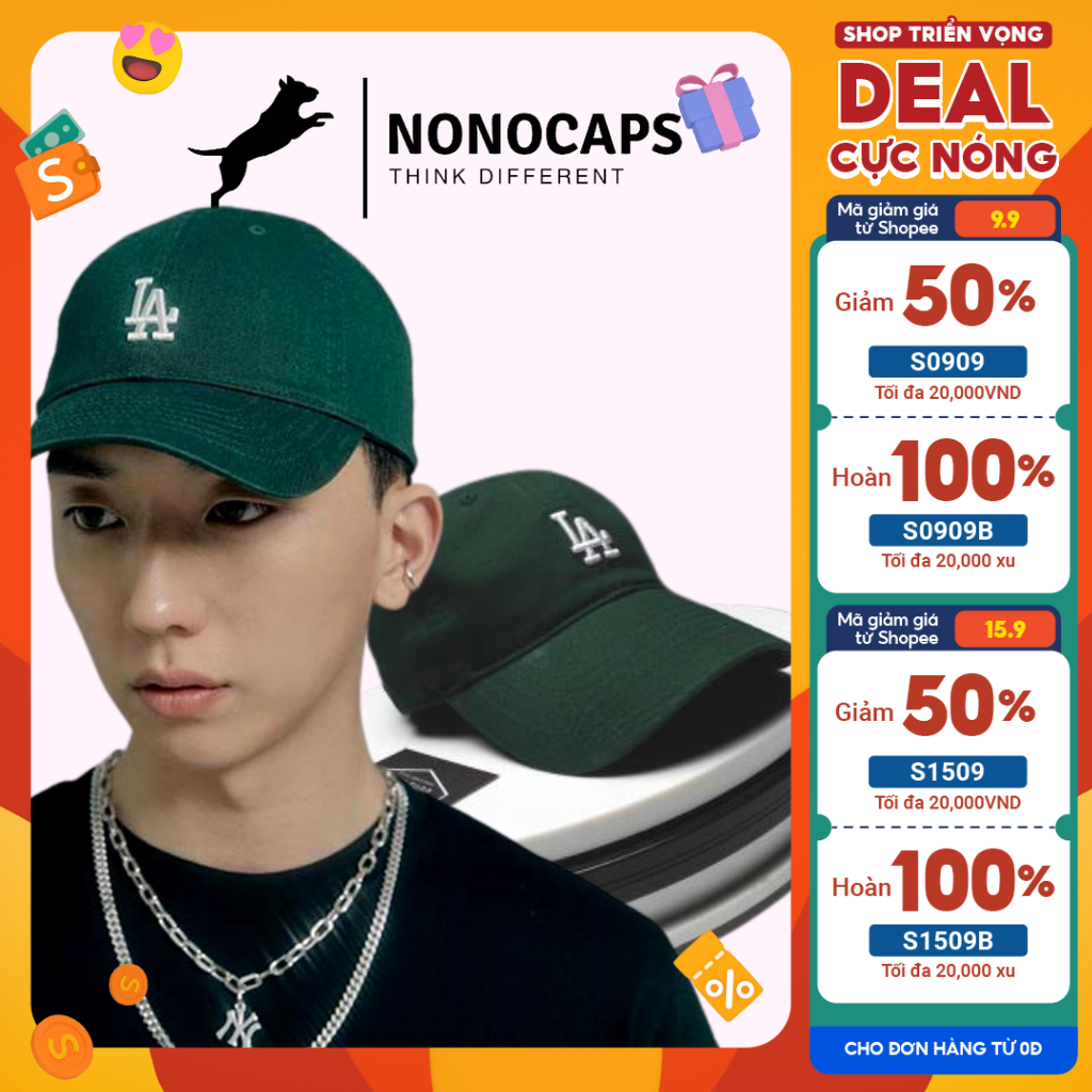 Mũ lưỡi trai Nón Kết Kaki Thêu Chữ LA-H Unisex Mang Phong Cách Trẻ Trung Năng Động Hiện Nay Đang Là Hot Trend