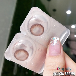 1 CẶP KÍNH ÁP TRÒNG 1 NGÀY MÀU NÂU Tây Hàn Quốc CÓ BÁN LỆCH DỘ