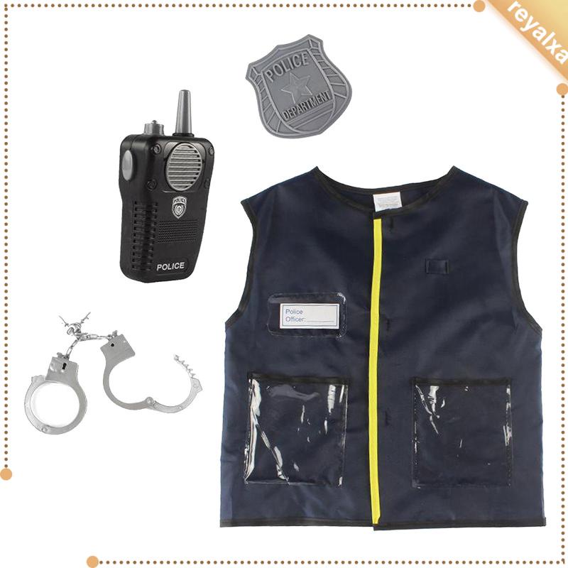 Set 4 Áo Vest Hóa Trang Cảnh Sát Cho Bé