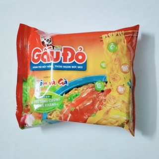 Combo 5 gói mì tôm Gấu Đỏ Tôm Gà 63g