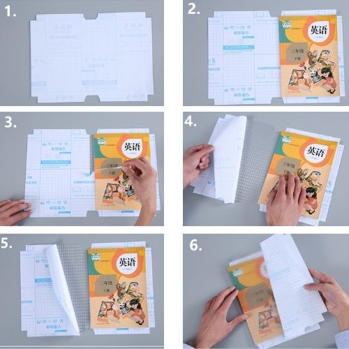 Set 10 Tờ Decal 3D Tự Dính Bọc Sách Vở Học Sinh Trong Suốt  Size 30x43 Chống Nước Chống Rách Bọc Sách Giáo Khoa Và Vở